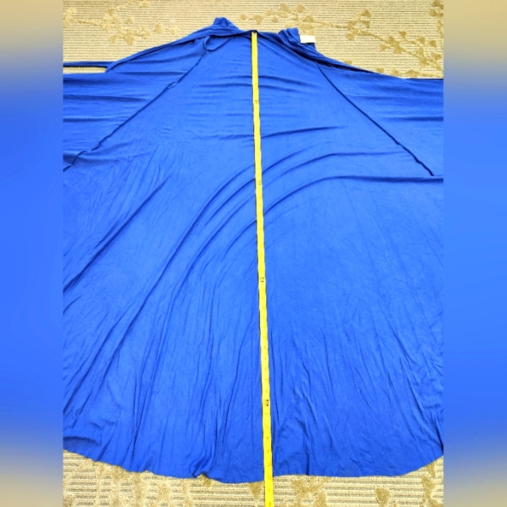 Royal Blue Maxi Wrap Dress-Custom Cut & Sewn - Picture 11 of 16
